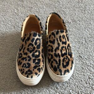 Leopard Print Slip-On Sneakers